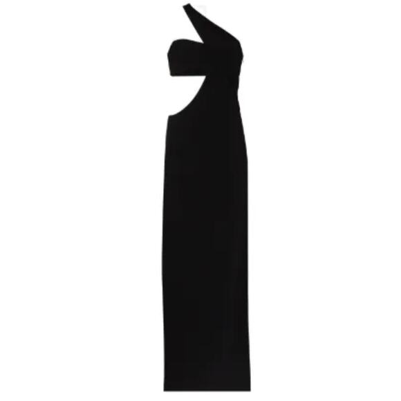 Monot Women Cutout Black Maxi gown Size IT 38 US XS 0 - Picture 9 of 12